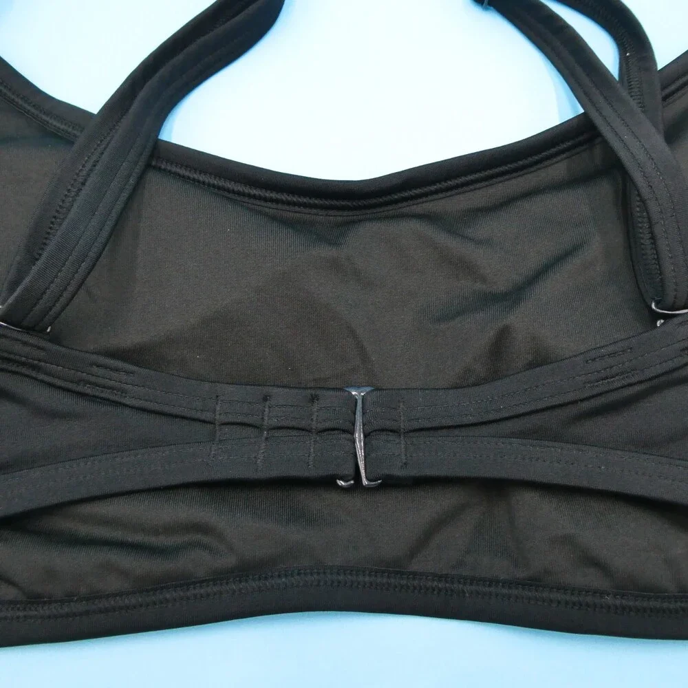 Victorias Secret Medium - DD Black Bikini Top Padded Spaghetti Swimwear Beach VS